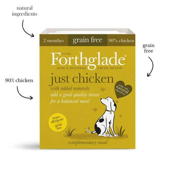 Forthglade - Just Chicken, Chicken With Liver & Turkey - Variety Pack (12x395g) - Image 2