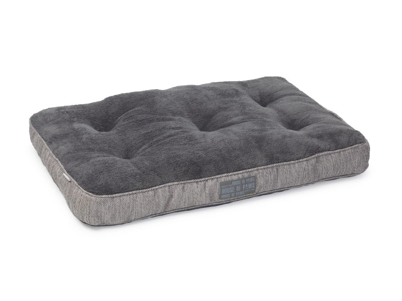 House Of Paws - Grey Hessian Boxed Duvet Dog Bed - Image 5
