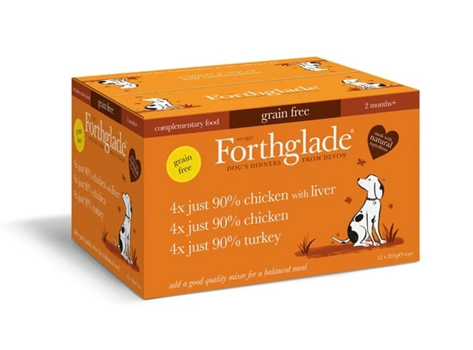 Forthglade - Just Chicken, Chicken With Liver & Turkey - Variety Pack (12x395g)