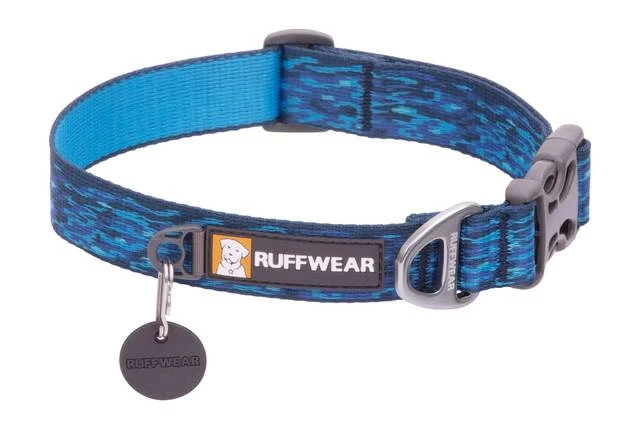Ruffwear Flat Out Dog Collar - Ocean Distortion