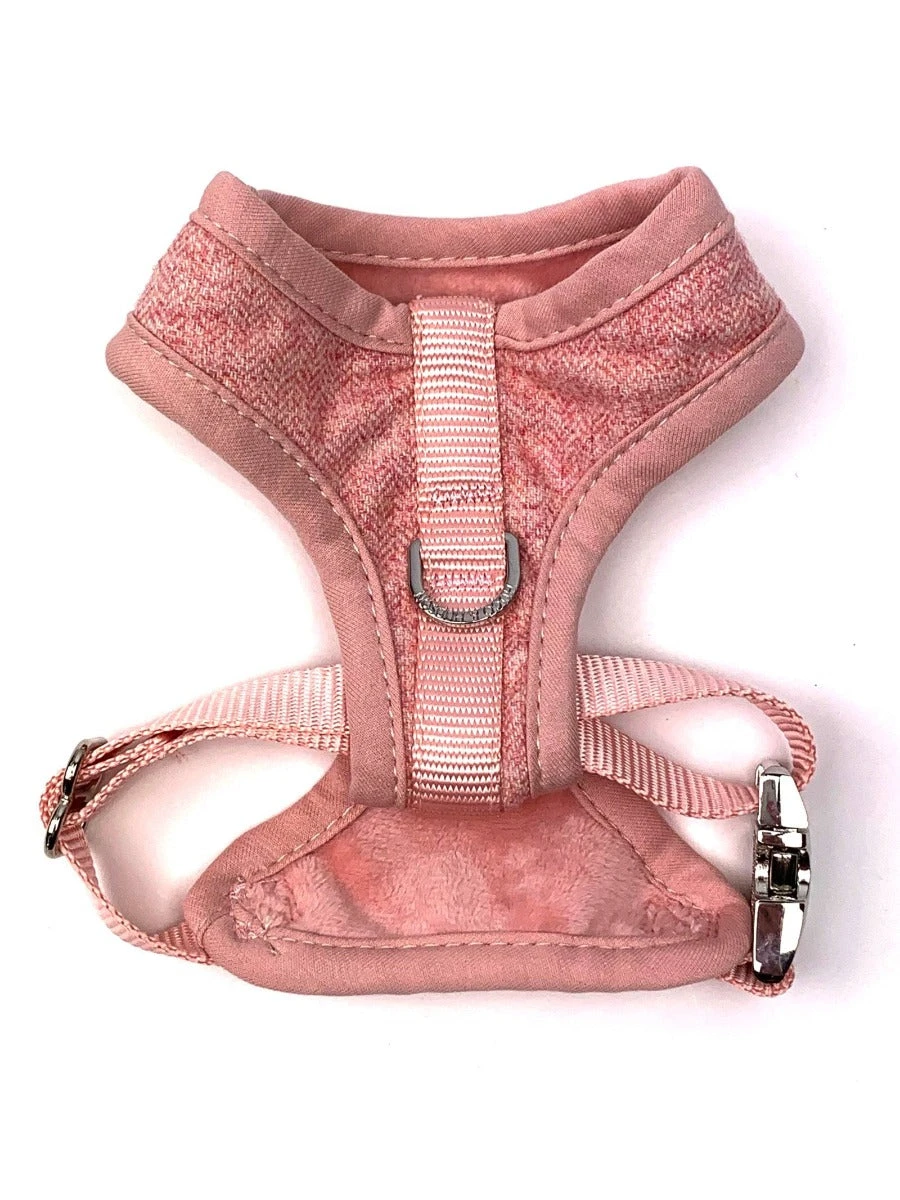 Hugo & Hudson - Pink Tweed Dog Harness - Image 2