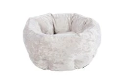 Scruffs - Velvet Donut Cat/Small Dog Bed - Silver