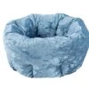 Scruffs - Velvet Donut Cat/Small Dog Bed - Blue