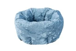 Scruffs - Velvet Donut Cat/Small Dog Bed - Blue