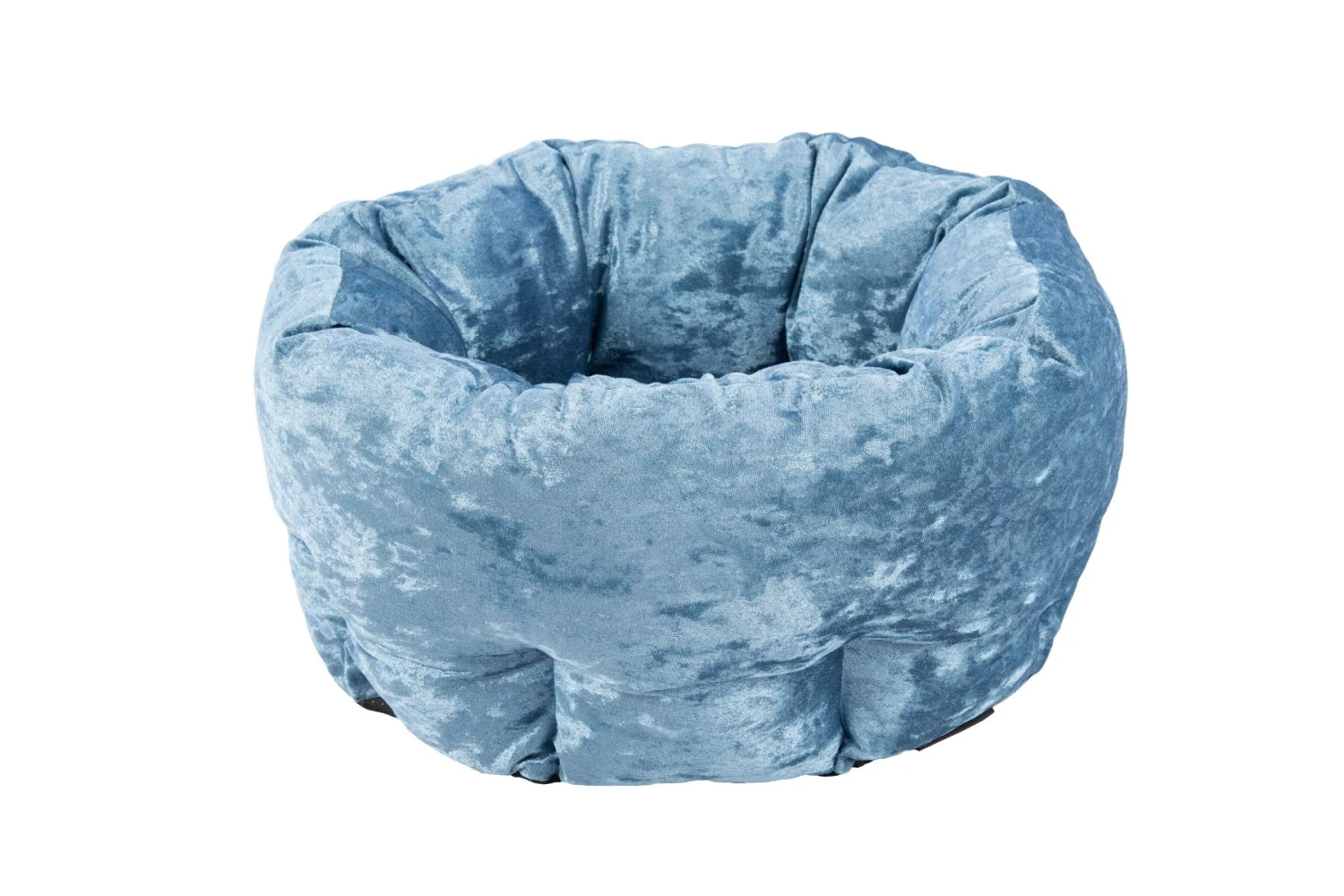 Scruffs - Velvet Donut Cat/Small Dog Bed - Blue