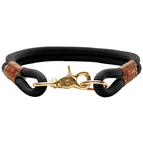 Hunter - Oss Rope Dog Collar - Black
