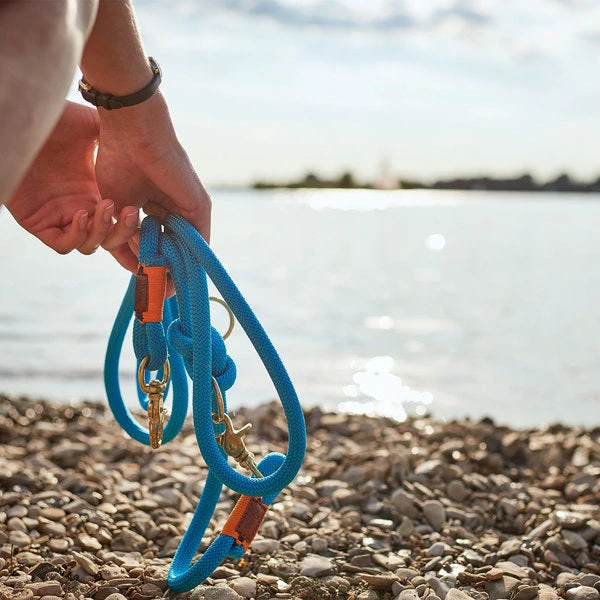 Hunter - Oss Rope Adjustable Lead - Blue - Image 3