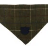 Hugo & Hudson - Dark Green Checked Tweed Dog Bandana