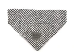 Hugo & Hudson - Grey Herringbone Dog Bandana