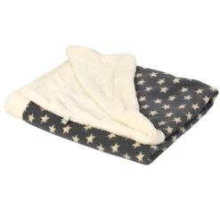 House Of Paws - Grey Star Print Fleece Blanket