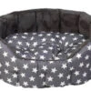 House Of Paws - Grey Star Oval Dog Bed
