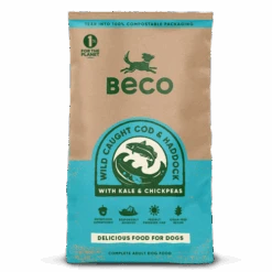 Beco Wild Caught Cod & Haddock With Kale & Chickpeas Dry Adult Dog Food, Complete Recipe, 12kg