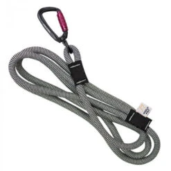 Woolly Wolf - Peaks Rope Dog Lead - Black/White