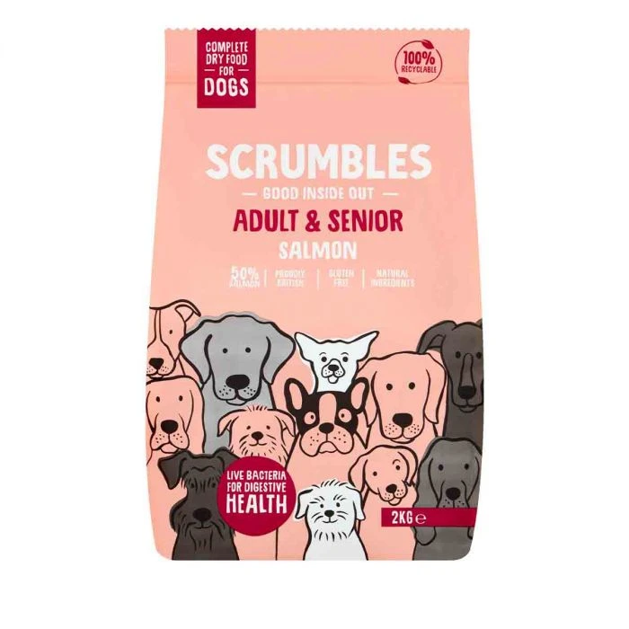 Scrumbles - Complete Dry Dog Food For Adult & Senior - Salmon 2kg