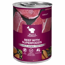 Billy & Margot - Beef & Superfoods Wet Dog Food 12 X 395g Tins