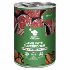 Billy & Margot - Lamb & Superfoods Wet Dog Food 12 X 395g Tins
