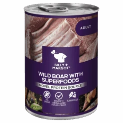 Billy & Margot - Wild Boar & Superfoods Wet Dog Food 12 X 395g Tins