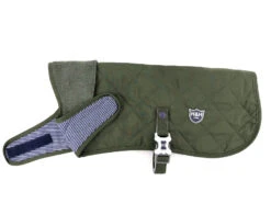 Hugo & Hudson - Bottle Green Quilted Dog Jacket