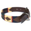 Pioneros Polo Dog Collar - Cream/Navy/Red Stripe
