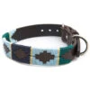 Pioneros Polo Dog Collar - Green/Pale Blue/Navy/Cream Stripe