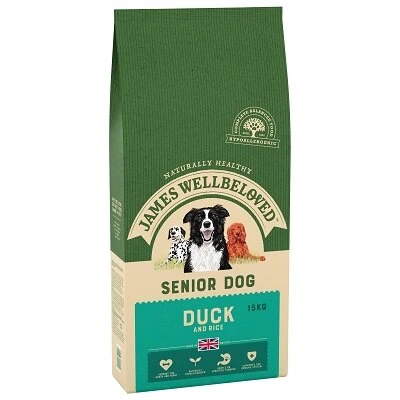 James Wellbeloved Duck & Rice Senior Dog Food 15kg