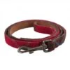 Joules - Heritage Tweed & Leather Dog Lead - Red