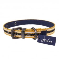 Joules - Coastal Dog Collar - Yellow Stripe