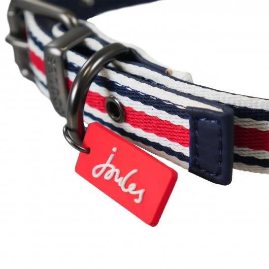 Joules - Coastal Dog Collar - Red Stripe - Image 5