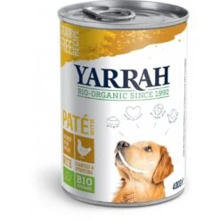 Yarrah Organic Dog Food Pate Chicken With Spirulina & Seaweed 12x400g
