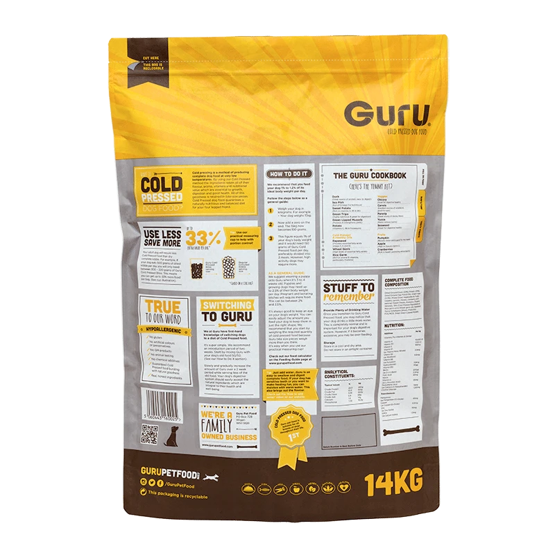 Guru Full On Feast Cold Pressed Dog Food (Grain-Free) – 14kg - Image 2