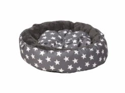 House Of Paws - Grey Star Donut Cat Bed