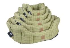 Green Tweed Oval Snuggle Bed-XXL
