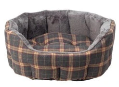 House Of Paws - Check Tweed Dog Bed