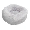 House Of Paws - Grey Faux Fur Donut Dog Bed