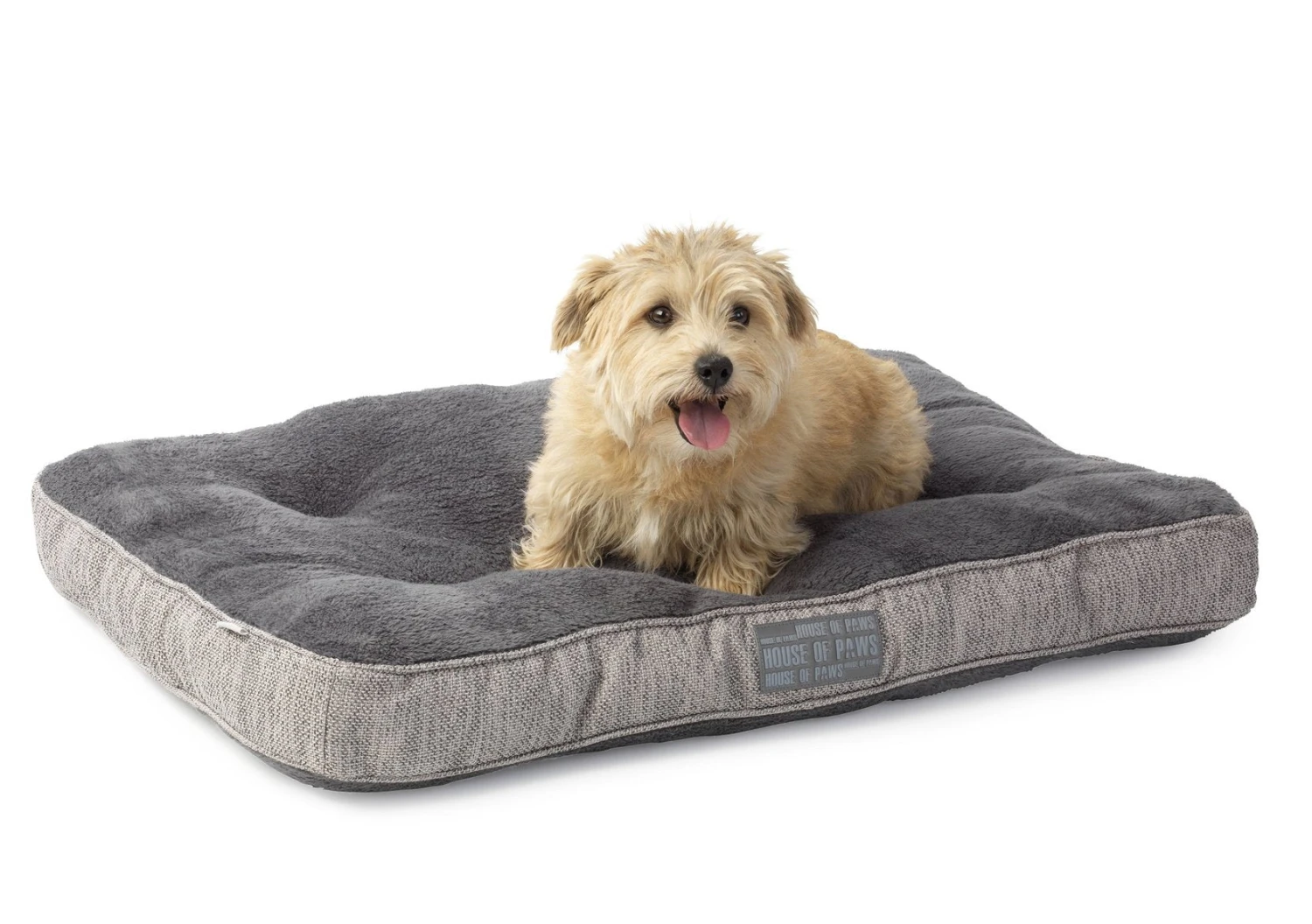 House Of Paws - Grey Hessian Boxed Duvet Dog Bed - Image 2