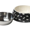 House Of Paws Silhouette Dog Print Bowl