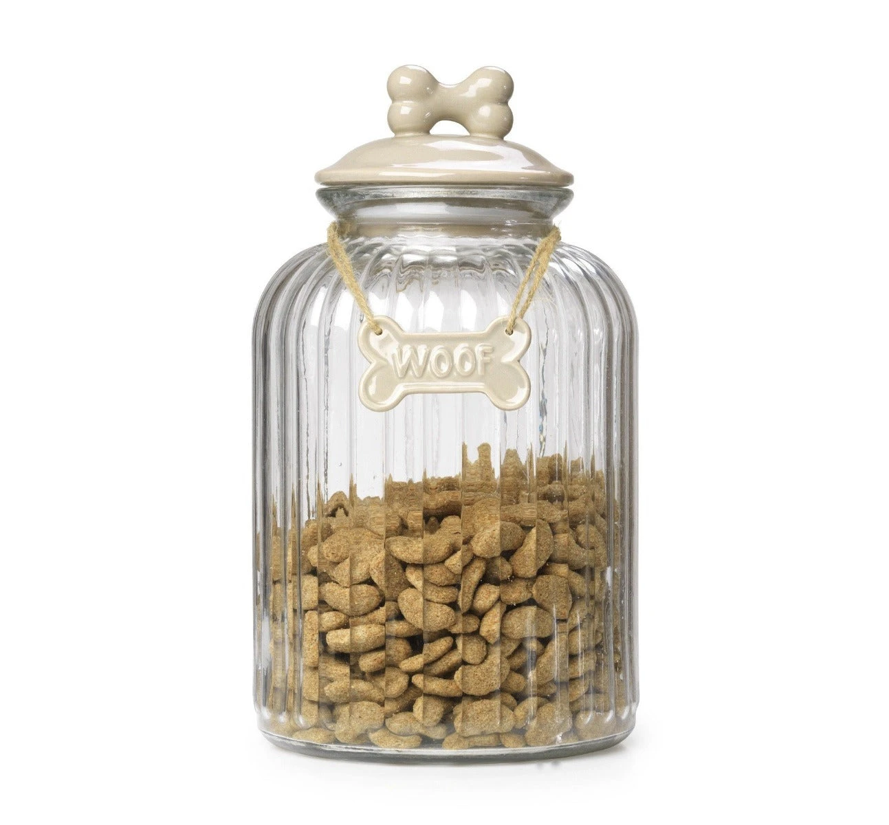 House Of Paws Woof Bone Glass Treat Jar - Large