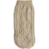 House Of Paws Polo Neck Cable Knit Oatmeal
