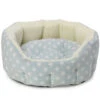 House Of Paws Fleece Star Snuggle Oval Blue