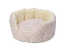 House Of Paws Fleece Star Snuggle Oval Pink
