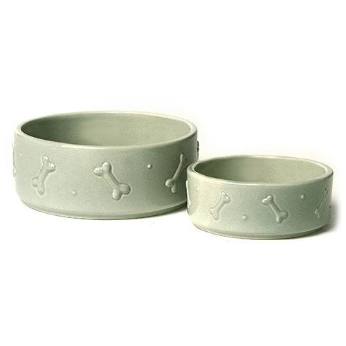 Mutts & Hounds Sage Green Ceramic Bowl