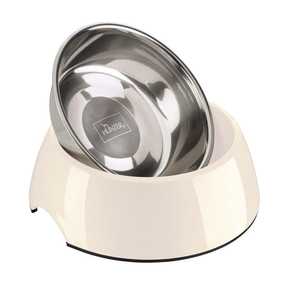 Hunter Dog Food Bowl Melamine Napf – White
