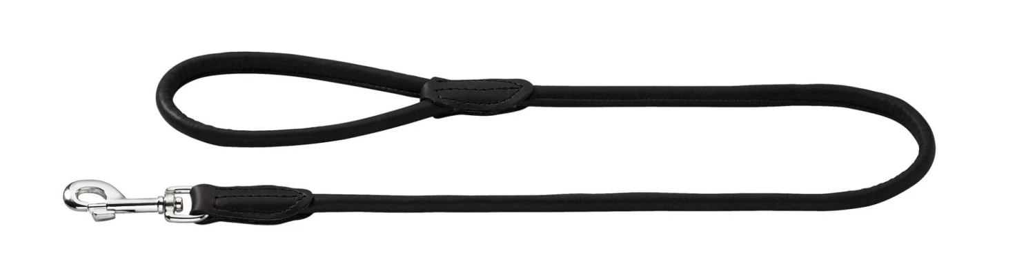 Hunter Leash Round & Soft Elk – Black