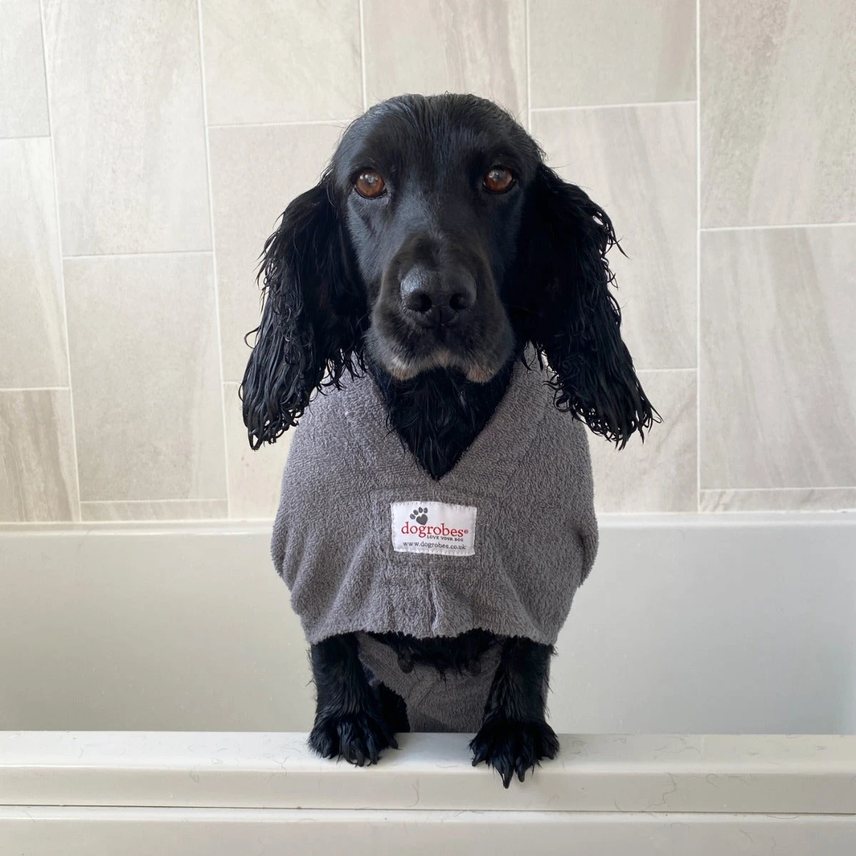 Dogrobes - Dog Robe Drying Coat - Grey - Image 6