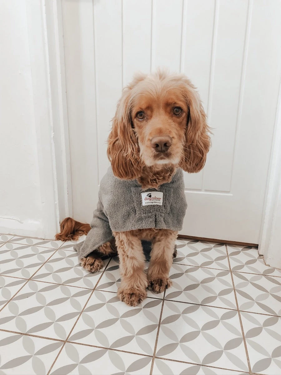 Dogrobes - Dog Robe Drying Coat - Grey - Image 7