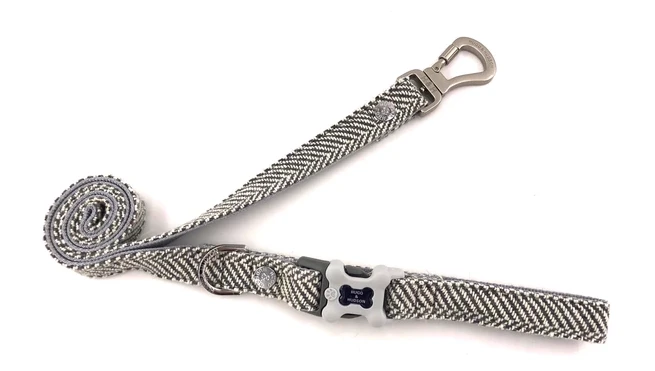 Hugo & Hudson - Grey Herringbone Leash