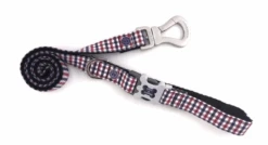 Hugo & Hudson - Red And Blue Checked Leash