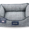 Hugo & Hudson Grey Checked Tweed Dog Bed