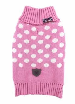 Sydney & Co Pink & White Dog Jumper