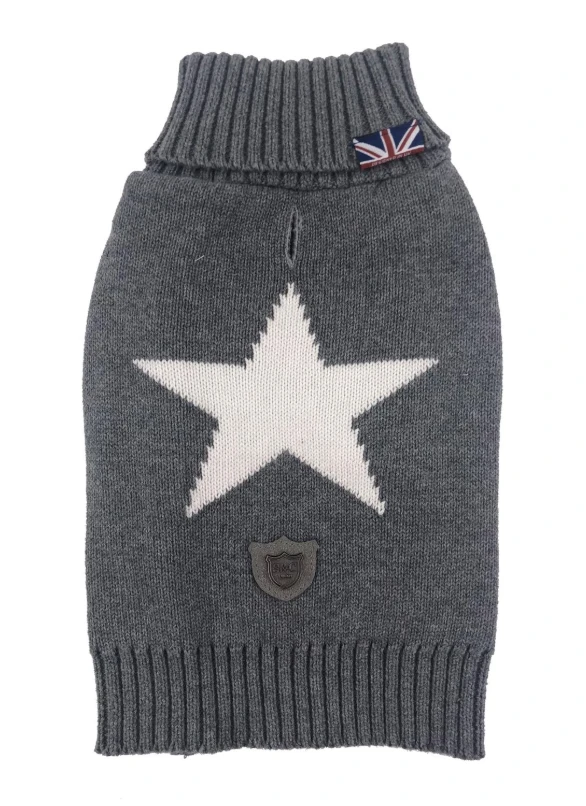 Sydney & Co Grey Star Dog Jumper